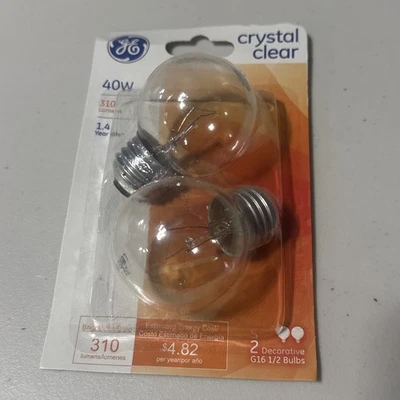 GE Lighting Incandesent 40W Clear Globe Bulb, 2 Pk - Image 1 of 4