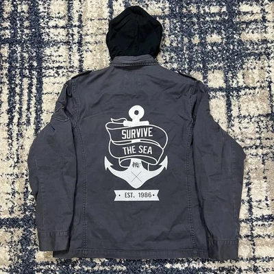 Tripp NYC x Sloth Survive The Sea Anchor Hooded Military Field Jacket Sz Mens L - Image 1 of 4