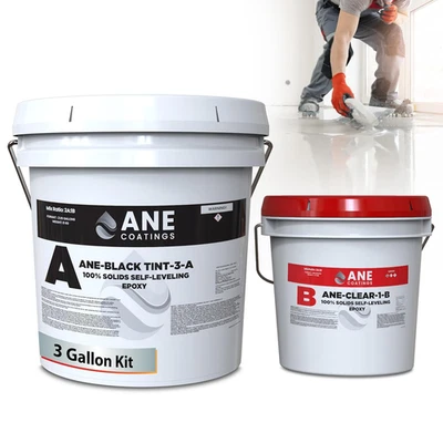 ANE COATINGS Self Leveling Epoxy Resin Kit – ANE Garage Floor Epoxy Kit Spreads Seamlessly. D