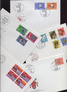 SWITZERLAND 1965-70 SETS on ILLUSTRATED FDCs...5 COVERS - Picture 1 of 1