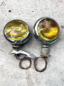 1940's-50's Vintage Aftermarket Chrome Fog Lights - Picture 1 of 4