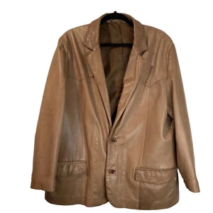 Vintage Herren Ledermantel Western Blazer Anzugjacke L oder XL - Bild 1 von 17