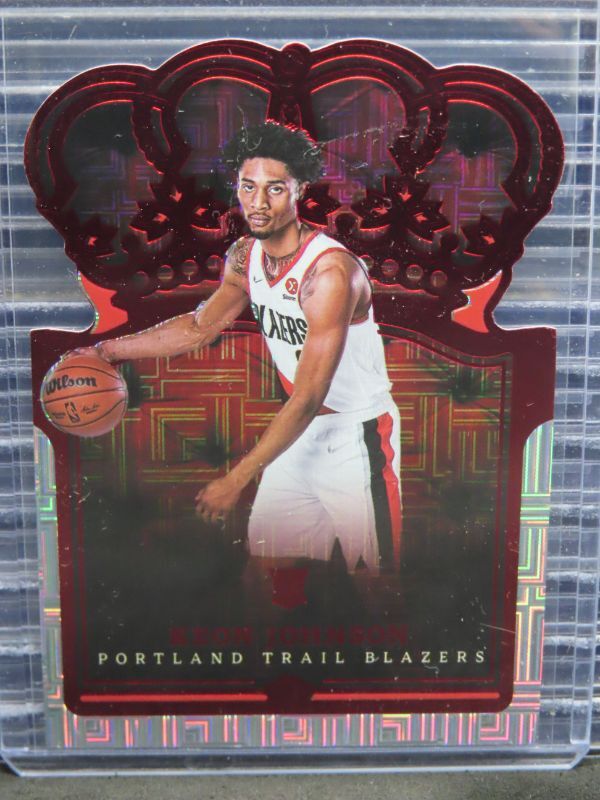 2021-22 Crown Royale Keon Johnson Asia Red Rookie RC #63 Trail Blazers R902
