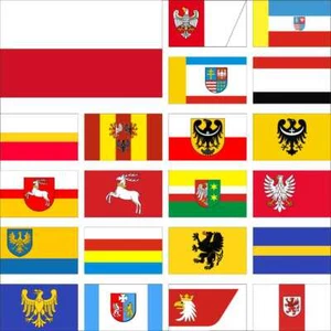 Poland Flag Lodz Lower Silesian Lublin Lubusz Masovian Opole Pomeranian Silesian - Picture 1 of 32