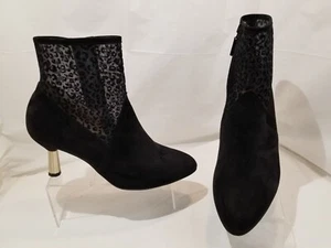 Stivaletti da donna Beautifeel Jasmine neri in pelle scamosciata a rete leone 37/US 6 M - Foto 1 di 12
