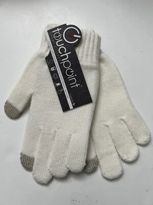 Touchpoint Smart Gloves For Touch Sensitive Devices One Size White Ivory - Picture 1 of 3