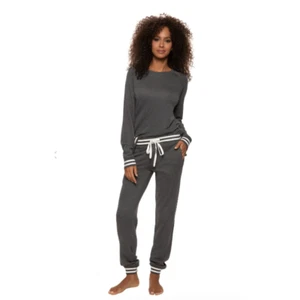 Felpa e pantaloni da jogging Felina donna French Terry Lounge set grigio S nuovi con etichette - Foto 1 di 2