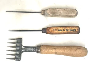 Publicidad Selecciones de hielo Asstd astilladora mango vintage madera Gilchrist juego de 3 - Imagen 1 de 9