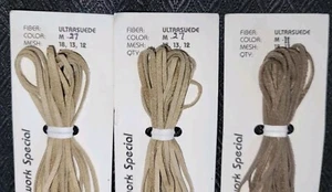 3 Cards Block Distributing Ultra-Suede Specialty Needlepoint Yarn 5 Yds Each - Picture 1 of 3