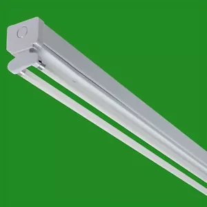 Twin T5 (2x 14W 550mm) Fluorescent Tube IP20 Batten Holder Fitting Ceiling Light - Picture 1 of 8