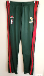 Adidas Milwaukee Bucks Green Tear Away Warm Up Pants Snap Men's Large 2XL p5 - Picture 1 of 6