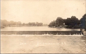 Baldwinsville, New York, Dam, Onondaga Co, Echtfoto Postkarte RPPC - Bild 1 von 2