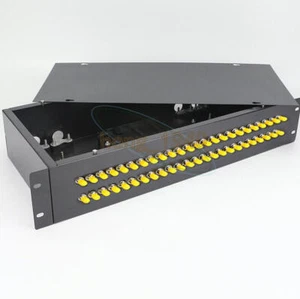 1x LWL Terminal Box 48 Core ST UPC Adapter Pigtail 48 Ports Patchpanel - Bild 1 von 1