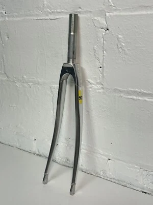 NOS Vitus 992 Dural Aluminum Road Bicycle Fork Yellow Logo 1” Threaded Steerer - Image 1 of 4