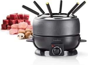 Set fonduta bourguignonne elettrica 800W 6 forchette 2,3 litri in acciaio inox - Foto 1 di 8