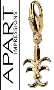 NUEVO COLGANTE LIRIO con MOSQUETÓN dorado APART plata de ley 925 *604377 - Imagen 1 de 1