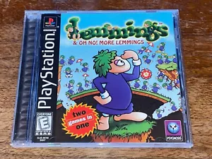 Lemmings & Oh No More Lemmings (PlayStation 1 PS1) COMPLETE IN CIB AUTHENTIC - Picture 1 of 3