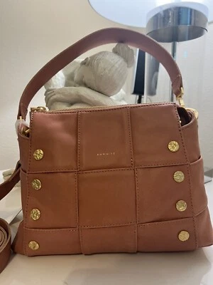 HAMMITT Bryant Medium Gold Studded Pink Sorbet Leather Satchel NWT $ 445 - Image 1 of 4