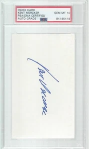 KENT MERCKER, 1995 BRAVES W.S. CHAMPION, NO-HITTER 9-11-91, PSA/DNA GEM MINT 10 - Picture 1 of 1