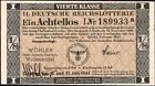 11. Germany 1/8 Lottery ticket Reichslotterie 1944 - WW2 - Series: 189933a- #B20
