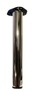 1x 710mm Metal Chrome Breakfast Bar Worktop Support Adjustable Table Leg Ø60mm - Picture 1 of 4