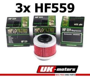 3X HIFLO Filtro Olio HF559 Per CAN-AM Spyder 1000 RS SE5 Automatico - Foto 1 di 1