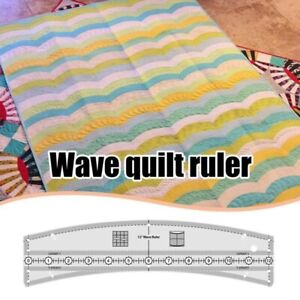 Waves Edge Ruler for Hand Patchwork Quilting Acrylic Material 12 Inches
