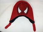 Spiderman Knit Beanie Laplander Winter Cap Hat  Red Marvel