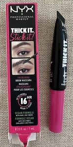 NYX PROFESSIONAL MAKEUP Thick It Stick It, Black TISI08 Thickening Brow Mascara - Picture 1 of 5