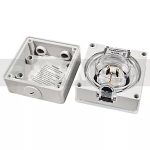 10 Amp 3 Pin Power Inlet 10a - Weatherproof - IP66 for Motorhome RV 250V AU - Picture 1 of 6