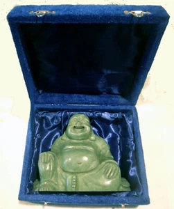 Hand Carved, Lushan Jade Smiling Buddah. - Picture 1 of 8