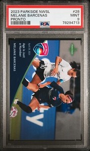 MELANIE BARCENAS 2023 Parkside NWSL Pronto Rookie RC /552 PSA 9 MINT #28 SD Wave