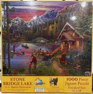 Rompecabezas SunsOut; Stone Bridge Lake de Chris Bigelow; 1000 piezas - Imagen 1 de 2