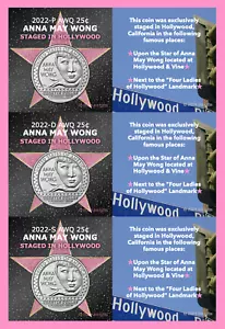 2022-PDS (RARE) American Women Quarters / Anna May Wong / Hollywood Staged Rolls - Picture 1 of 8