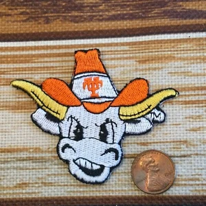 Texas Longhorns vintage hierro en parche bordado 2,5” x 3” grado A - Imagen 1 de 2