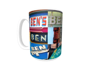 BEN Kaffeebecher / Tasse mit dem Namen auf tatsächlichen Schildfotos - Bild 1 von 3