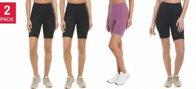Paquete de 2 pantalones cortos para bicicleta Danskin para mujer Foto 1 de 4