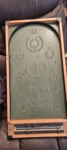 KAYS BAGATELLE BOARD WITH 10 BALL BEARINGS May be a few pins missing not many - Picture 1 of 10