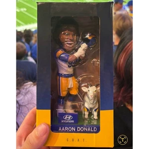 Aaron Donald Los Angeles Rams NFL Bobblehead GOAT Hyundai - Picture 1 of 6
