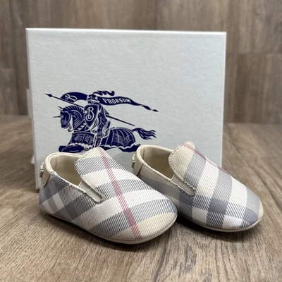 Burberry Newborn Fabric Shoes Size 17 Slip On - Image 1 of 4