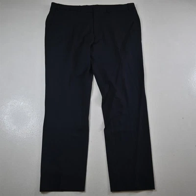 Pantalones de vestir recto Jack Victor 38x30 azul marino jersey de alta línea fácil cuidado para hombre Foto 1 de 4
