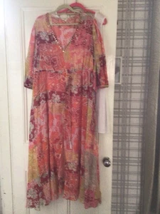 BNWOT Ladies Boho Chic Summer Cover Up Dress Size XL 20/24 By Monsoon - Picture 1 of 6