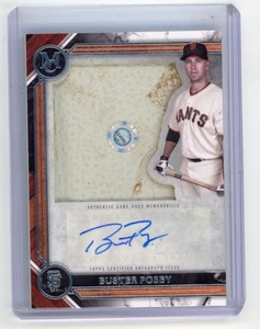 2022 Topps Museum Collection Buster Posey Base Relic Auto #/10 - Picture 1 of 2