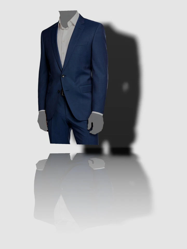 Neiman Marcus 40R Hombre Azul Lana Sólido Traje Abrigo Chaqueta Deportiva Blazer Foto 1 de 1