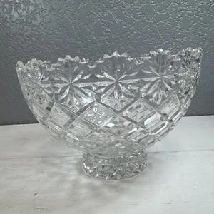 Vintage Marquis by Waterford Crystal Sawtooth Round Bowl EUC - Picture 1 of 15