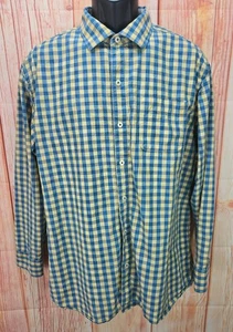 Tommy Bahama kariertes geknöpftes Herrenhemd Seide-Baumwolle Large - Bild 1 von 6