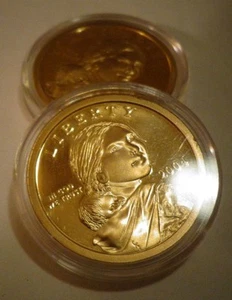 2004 S Native American 24 KT GOLD,Sacagawea Dollar-Deep GEM Cameo U.S Proof Coin - Picture 1 of 4