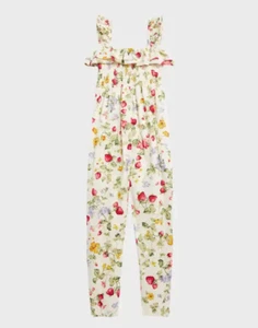 Ralph Lauren Big Girl Floral & Strawberry Print Jumpsuit Multi Size 6X - Picture 1 of 2