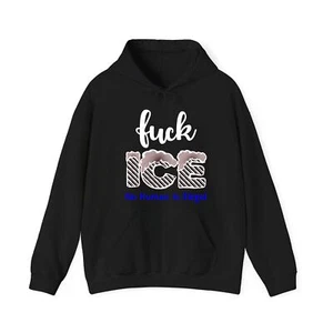 Sudadera con Capucha F*ck ICE no Human is Illegal Apoyo Inmigrantes Tierra Robada Divertida Capucha - Imagen 1 de 4