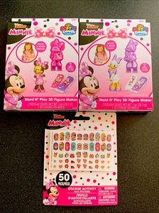 Fabricante de figuras 3D Disney Jr Minnie CraZArt masa suave molde n Play + pegatinas para uñas - Imagen 1 de 9
